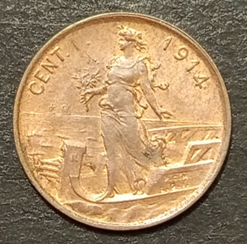 Centesimo lire prora 1914 - 1,