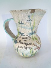 BROCCA IN CERAMICA - CE. AS. ALBISSOLA - HOTEL DES TRANGERS SANREMO ANNI '50