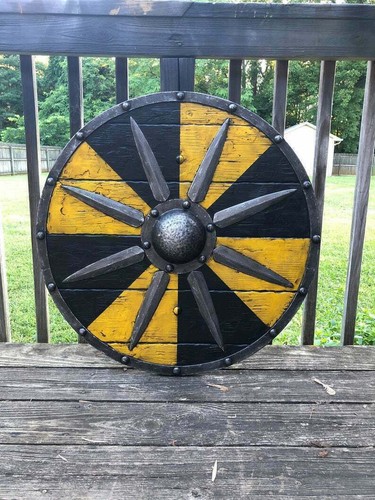 Scudo vichingo rotondo legno - , e