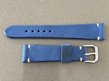 20mm Ucla Blue Leather  watch Strap for vintage speedmaster autavia gmt master