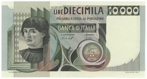 10000 lire ritratto uomo - lire,