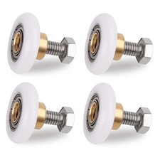 Ruote Anta Box Doccia 4Pz Rulli 25mm Cuscinetti Porta Scorrevole Doccia Con Viti