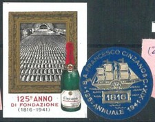 70827 - ITALIA - TIMBRO POSTER VINTAGE: set di 2 VINO Cinzano SPEDIZIONE