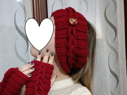 Fascia capelli invernale fatta - fascia,