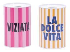 Salvadanaio cilindro latta