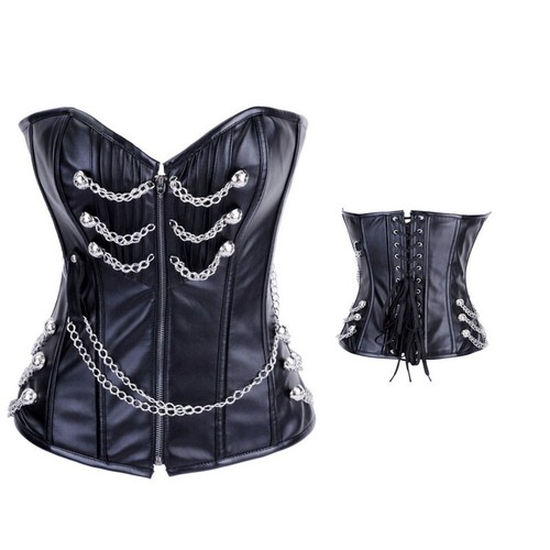 Corsetto nero donna steampunk - donna,