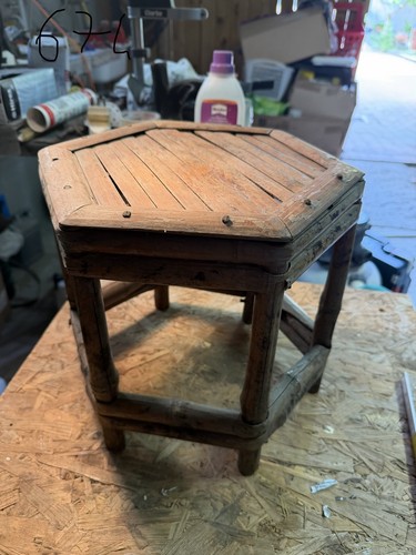 Sgabello legno vintage bamboo - sgabello,
