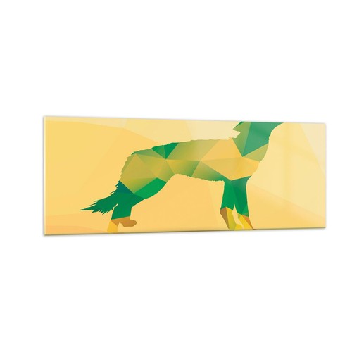 Quadro vetro 140x50cm lupo - su,