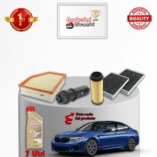 KIT TAGLIANDO 4 FILTRI E OLIO x BMW SERIE 5 G30 530 DIESEL 183KW 249CV 2016 ->