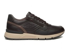 NERO GIARDINI SCARPE SNEAKERS UOMO INVERNO I500870U 322  IN PELLE CON ZIP MARRON