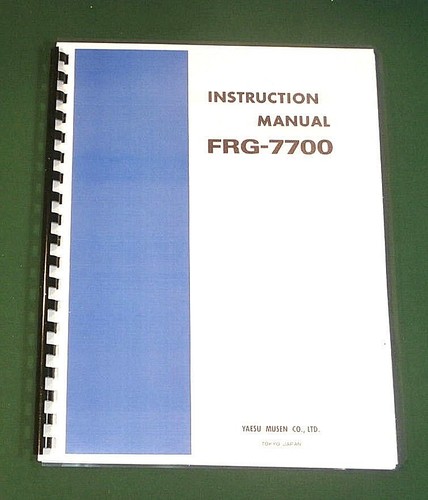 Yaesu frg 7700 manuale - yaesu, di