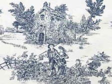 Toile de Jouy Blu Notte al
