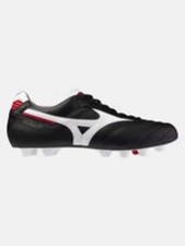 MIZUNO MORELIA II ELITE SCARPE IN PELLE TERRENI IN ERBA COLORE NERO BIANCO ROSSO