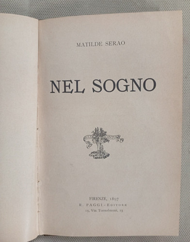 Matilde serao nel sogno - matilde, 1°
