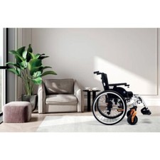 SEDIA A ROTELLE CARROZZINA ELETTRICA SMONTABILE BRACCIOLI REGOLABILI DISABILI