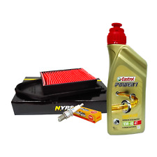 KIT TAGLIANDO KYMCO AGILITY 125 150 200 CASTROL 10W40 FILTRO ARIA CANDELA