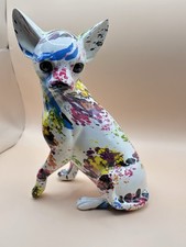 Statua in resina fatta a mano cane chihuahua decorazione casa regalo ornamento scultura animale