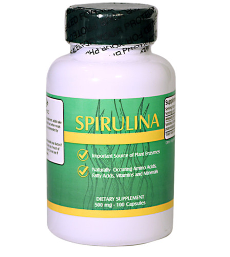 100 capsule spirulina 500 - 100, mg