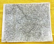 DUCATO DI LORENA CARTA GEOGRAFICA 1740  VENEZIA ISAAK TIRION CM 28 X 34,5