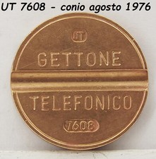 1976 GETTONE TELEFONICO UT 7608 in gettoni da telefono di raro medaglia token (B