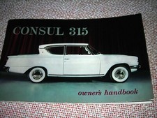 FORD CONSUL 315 OWNER'S HANDBOOK MANUALE D'USO