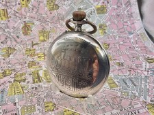 Fidelitas . Grande OROLOGIO TASCA argento .62MM . Ancora 15 Rubis .