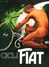 Poster d'epoca Cicli Fiat di