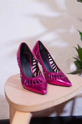 Décolleté satinate fucsia