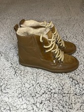 Zara Women Beige Leather Boots