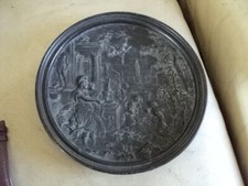 Pesante antica targa da parete