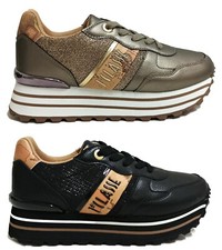 ALVIERO MARTINI 1 CLASSE Junior Geo scarpe sneakers donna pelle camoscio zeppa