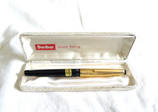 VECCHIA PENNA STILOGRAFICA VINTAGE GEHA 736 EF GOLD WING PENNINO ORO 14K SCATOLA