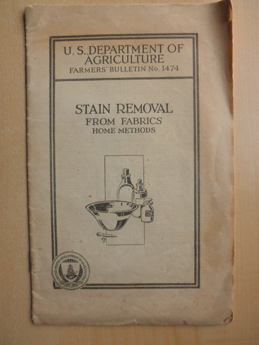 Stain removal from fabrics - removal,