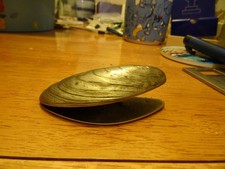 Vintage Giuseppe Mandile Silver Plated Mussel Desk Paper Clip Holder - FREE P&P