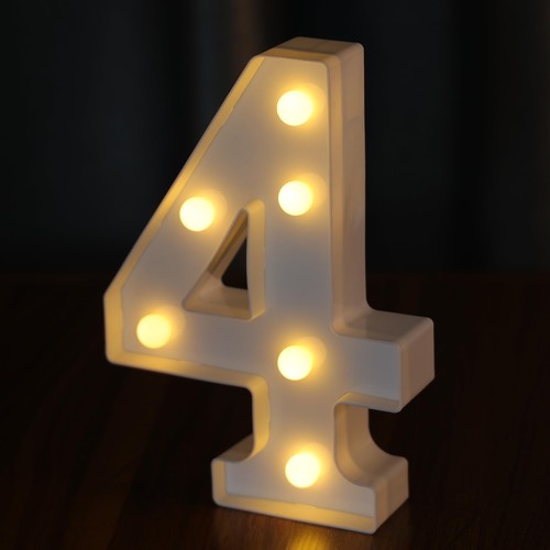 Light numbers led letter - light, up