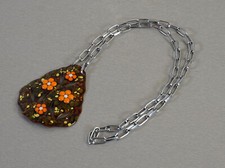 elegante design in vetro di Murano collana catenina in vetro collier multicol...
