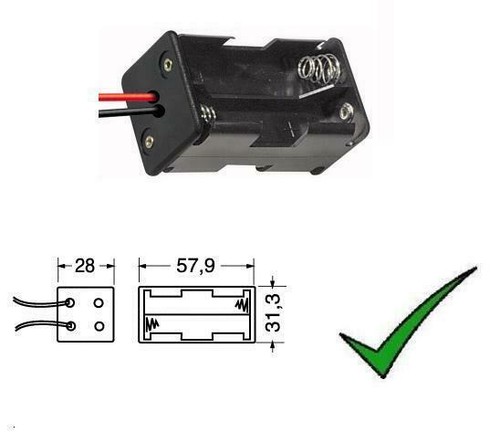 1pz contenitore per pile - contenitore,