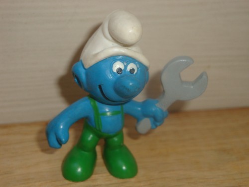 Puffi puffo meccanico tuta - puffi,
