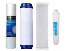 KIT RICAMBIO UNIVERSALE 4 FILTRI DEPURATORE ACQUA A 5 o 6 STADI OSMOSI INVERSA 