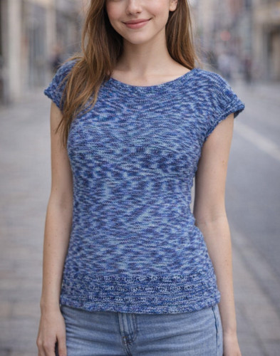 Maglia blu melange - maglia,