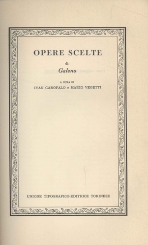 Opere scelte galeno - opere,