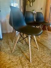 Set 4 sedie Design Scandinavo in polipropilene e legno
