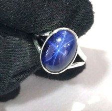 Anello zaffiro stella blu