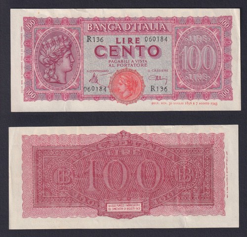 Banconota italia 100 lire - banconota,
