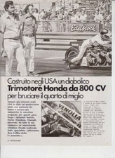 PUBBLICITA'  ADVERTISING-MOTO HONDA TRIMOTORE 800 CV '75 MAXIMOTO MOTOGIAPPONESI