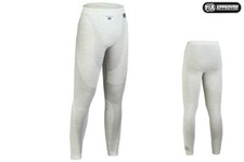 FIA Biancheria Intima OMP ONE Bianco Lungo Johns Nomex Pantalone Rally Corsa Ignifugo