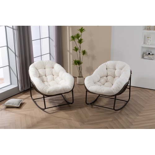 Sedia dondolo rattan - in,