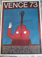 Folon, Riproduzione Locandina a Colori, Musica Chitarra,1980