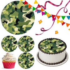 Topper torta mimetico esercito