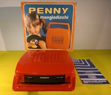 Mangiadischi Penny rosso con scatola, imballo, dischi e manuale